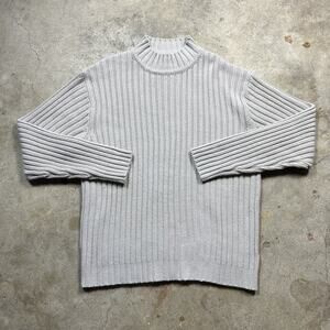 Vintage Y2K Beige Point Zero Surf Skater Knit Sweater Size L